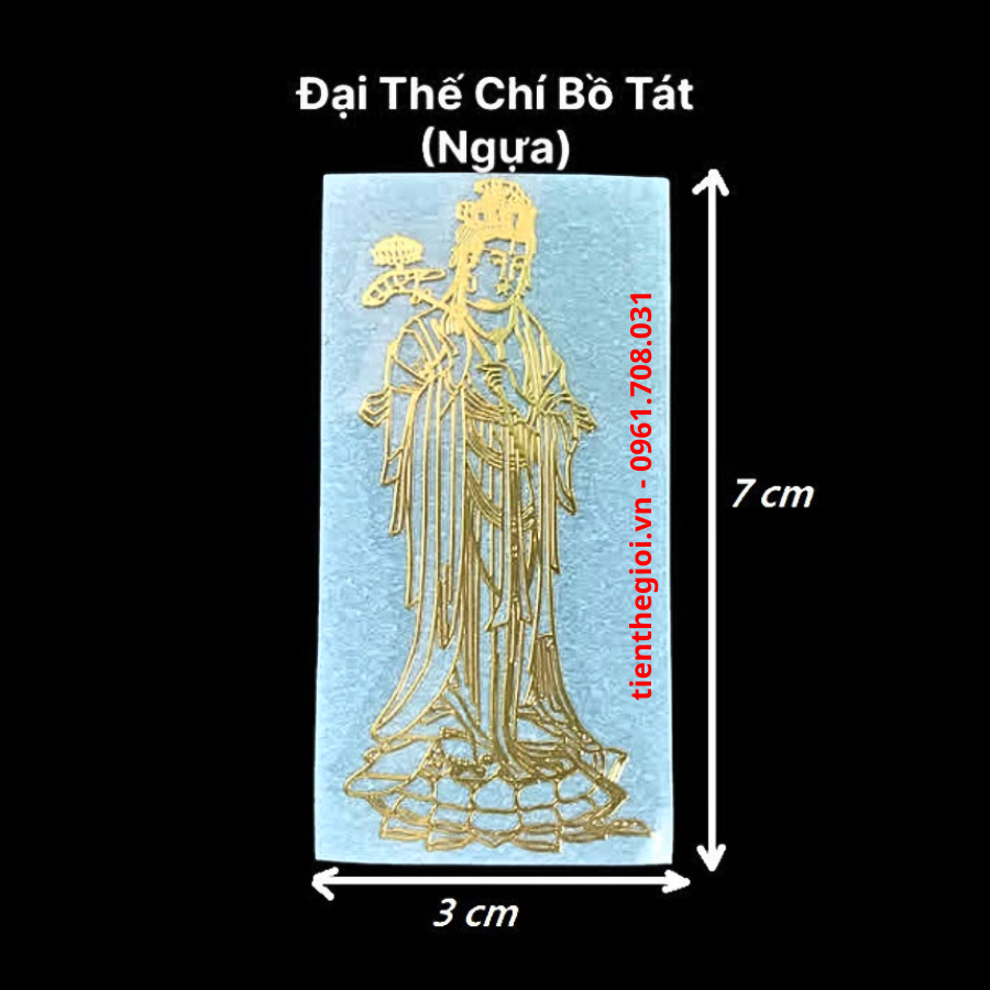 Kích thước miếng dán Phật Đại Thế Chí Bồ Tát